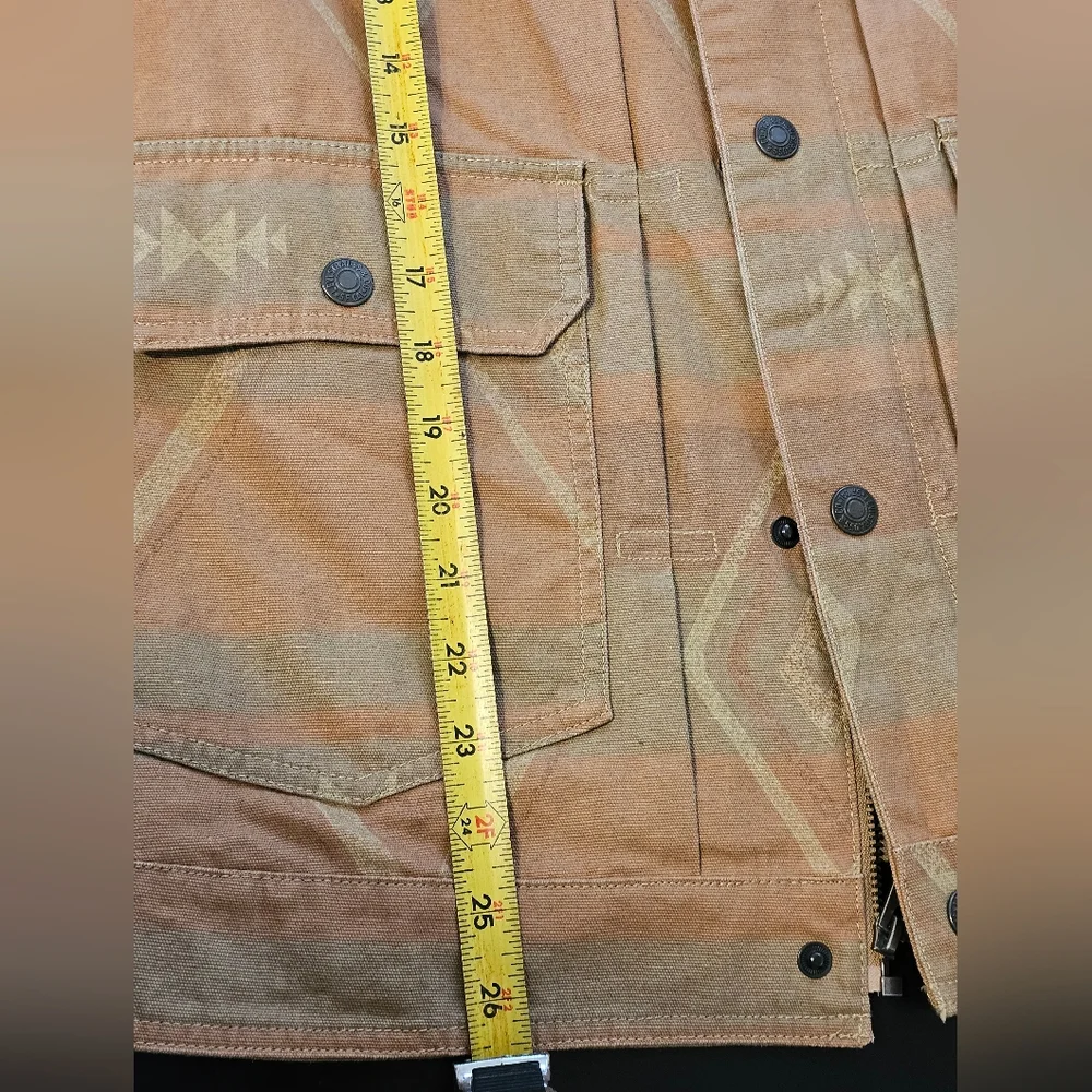 Levi's Tribal Print Utility Jacket Medium NWT 100% Cotton Snap Button & Zip West - Picture 11 of 11